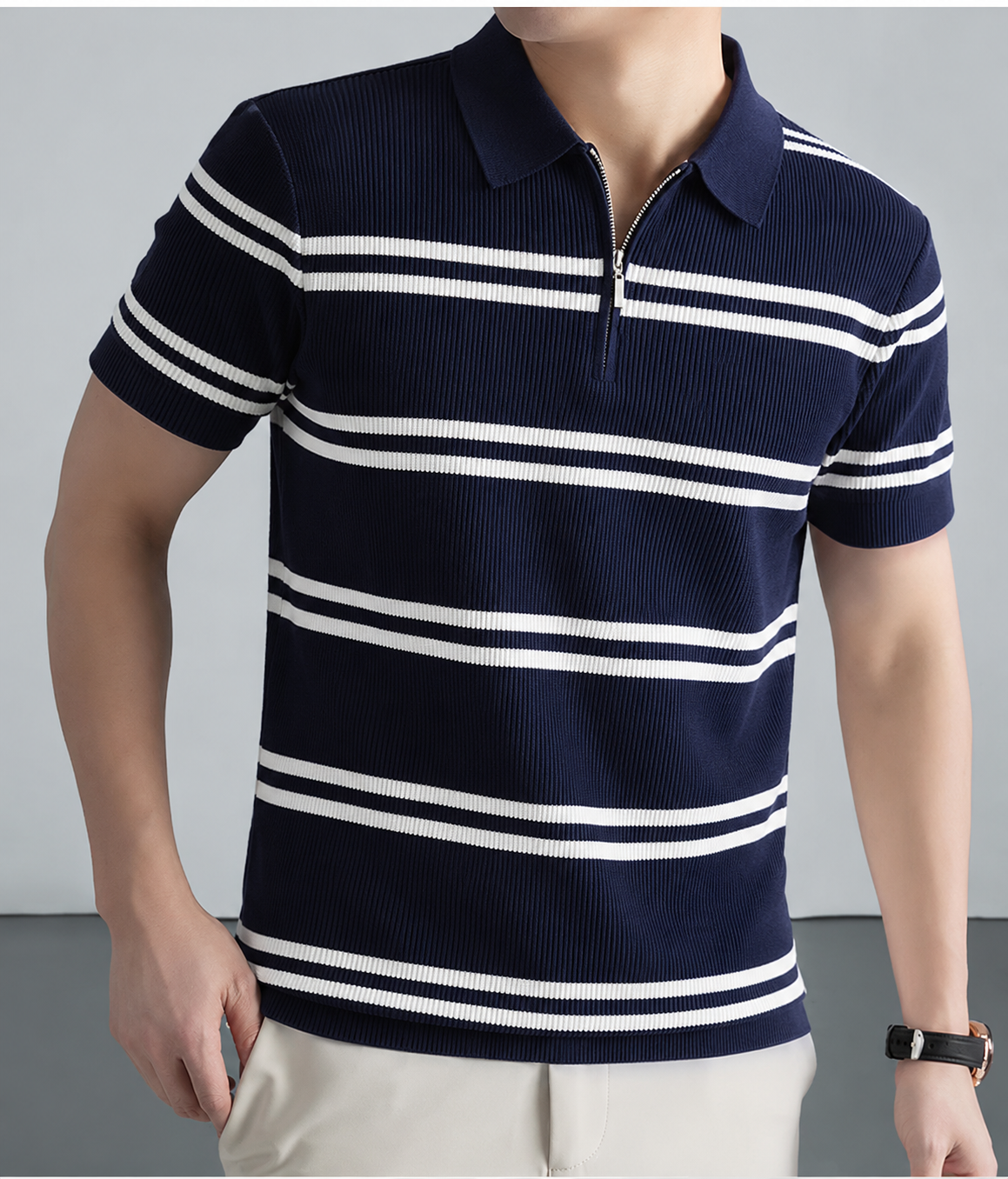 Ivory Harbor Ribbed Crest Polo