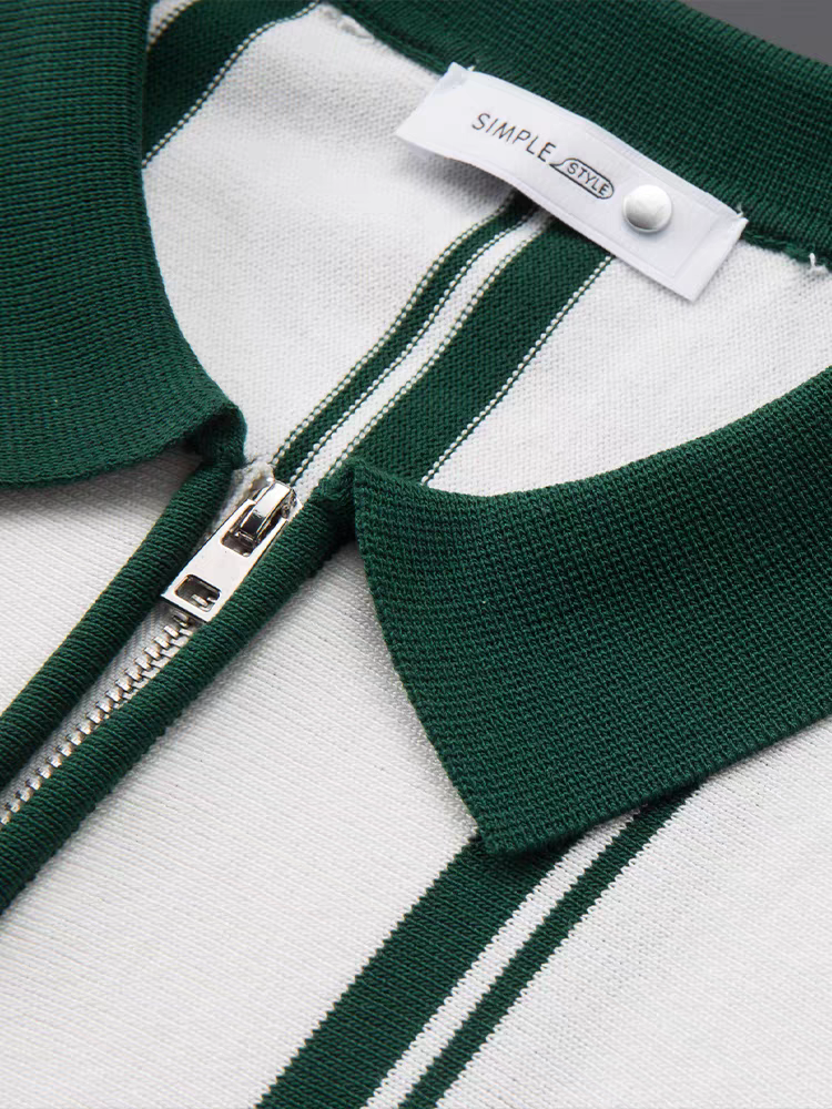 Midnight Riviera Zip Polo