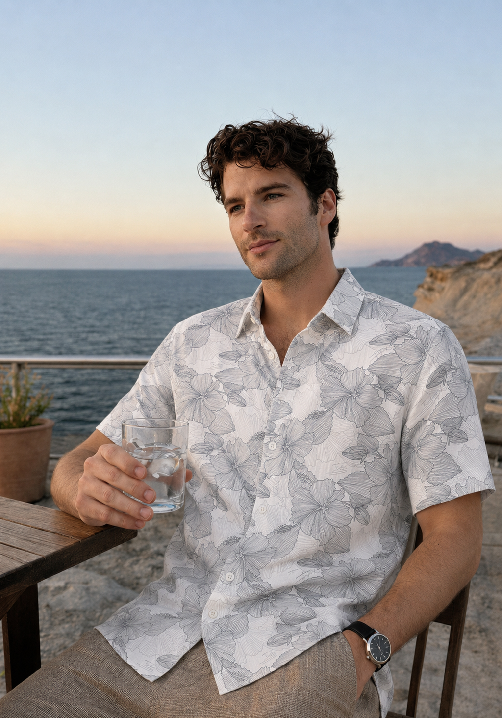 Silver Bloom Aura Stitchless Shirt