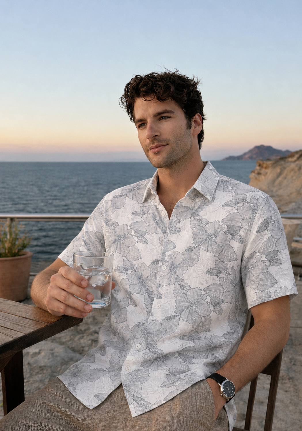Silver Bloom Aura Stitchless Shirt