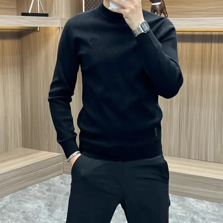Midnight Crest Knit Pullover