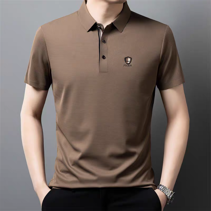 Verdant Crest Weave Polo T-Shirt