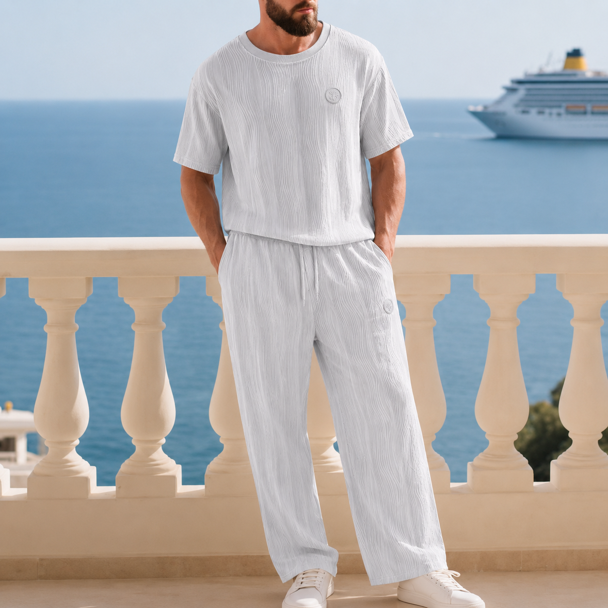 Linen Dune Pleat Lounge Set