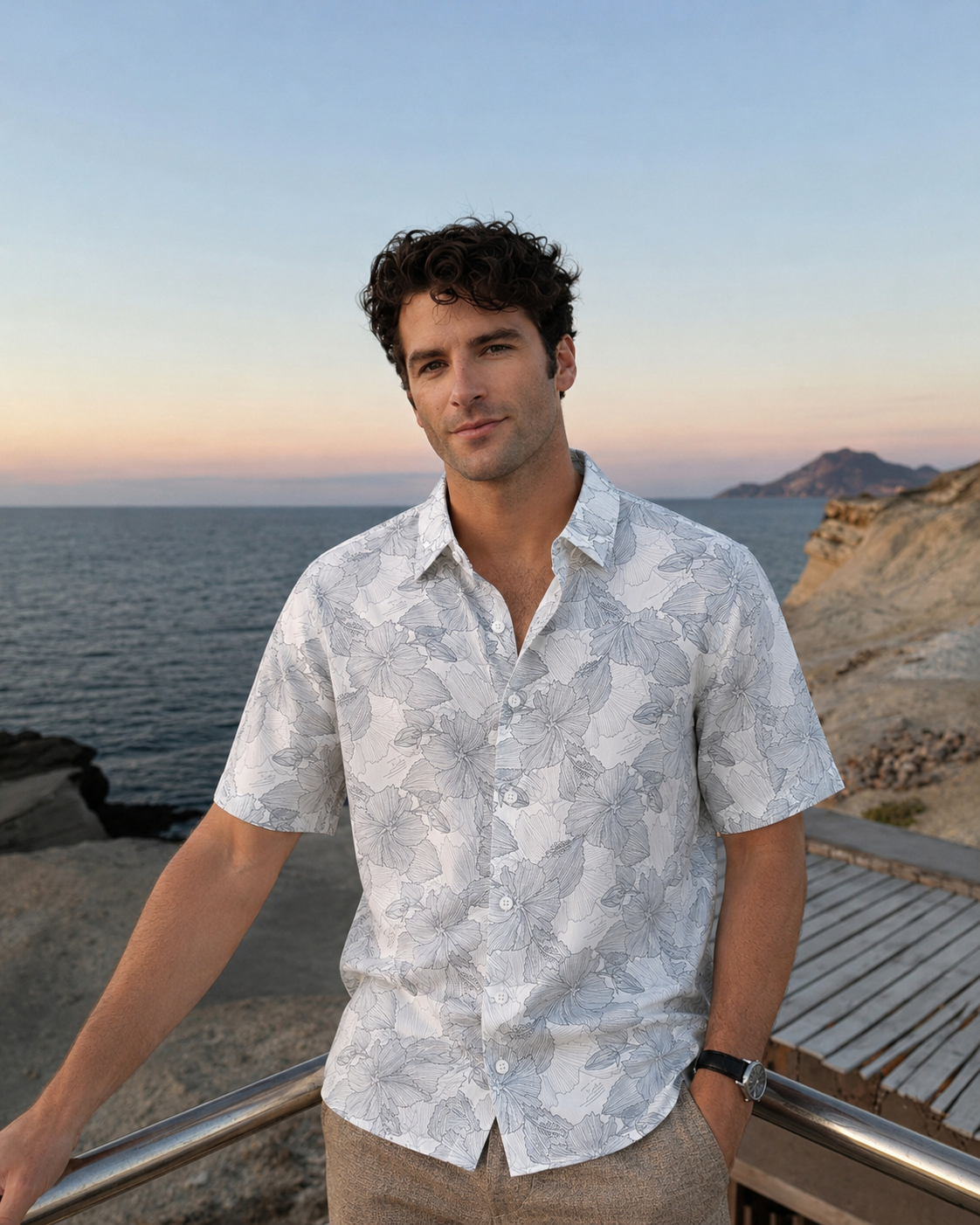 Silver Bloom Aura Stitchless Shirt