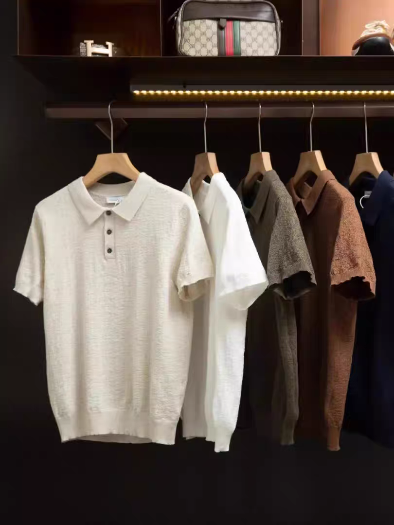 Linen Mist Riviera Knit Polo
