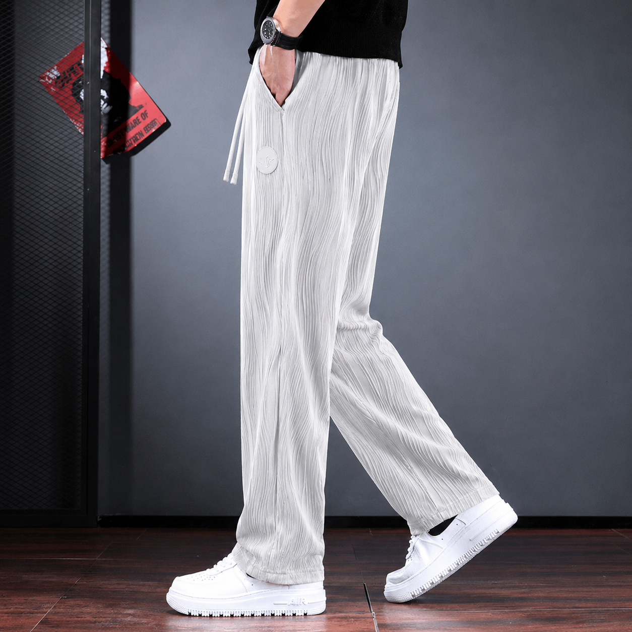 Aether Drift Ribbed Lounge Trousers