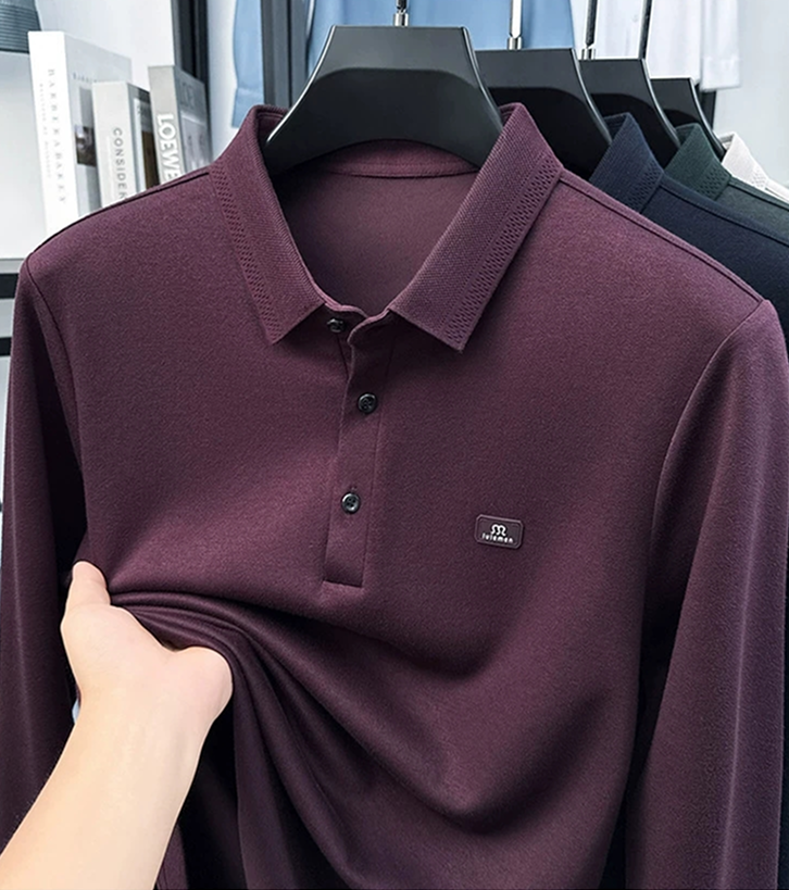 Bordeaux Ember Luxe Polo T-Shirt