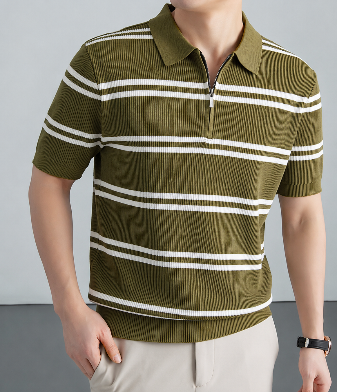 Ivory Harbor Ribbed Crest Polo
