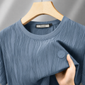 Aether Wave Ribbed Casual T-Shirt