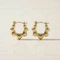 Amour Sculpted Heart Hoops – 18K Gold Plated