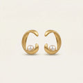Aurelia Pearl Hoops – 18K Gold Plated