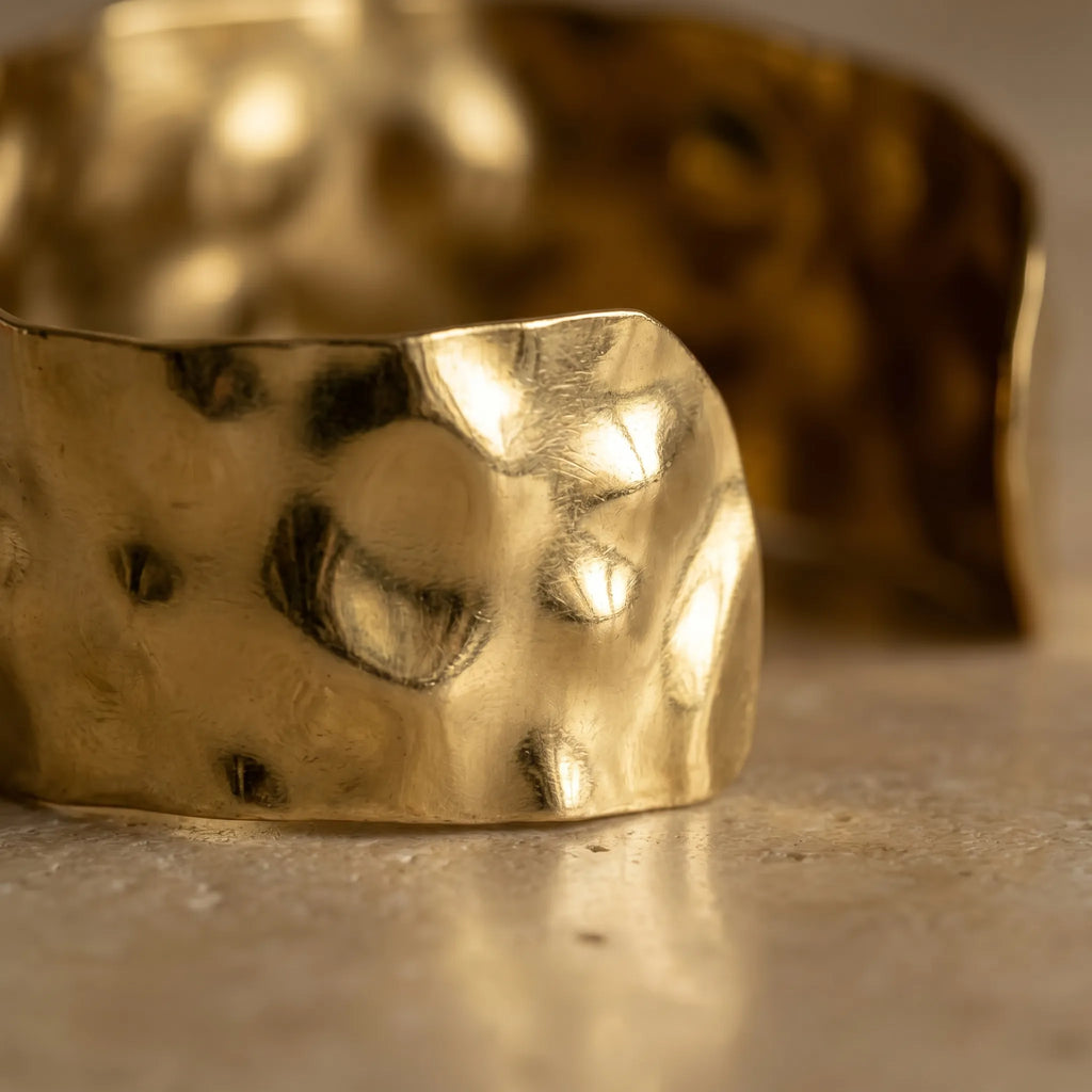 Molten Gold Statement Cuff – 18K Gold Plated