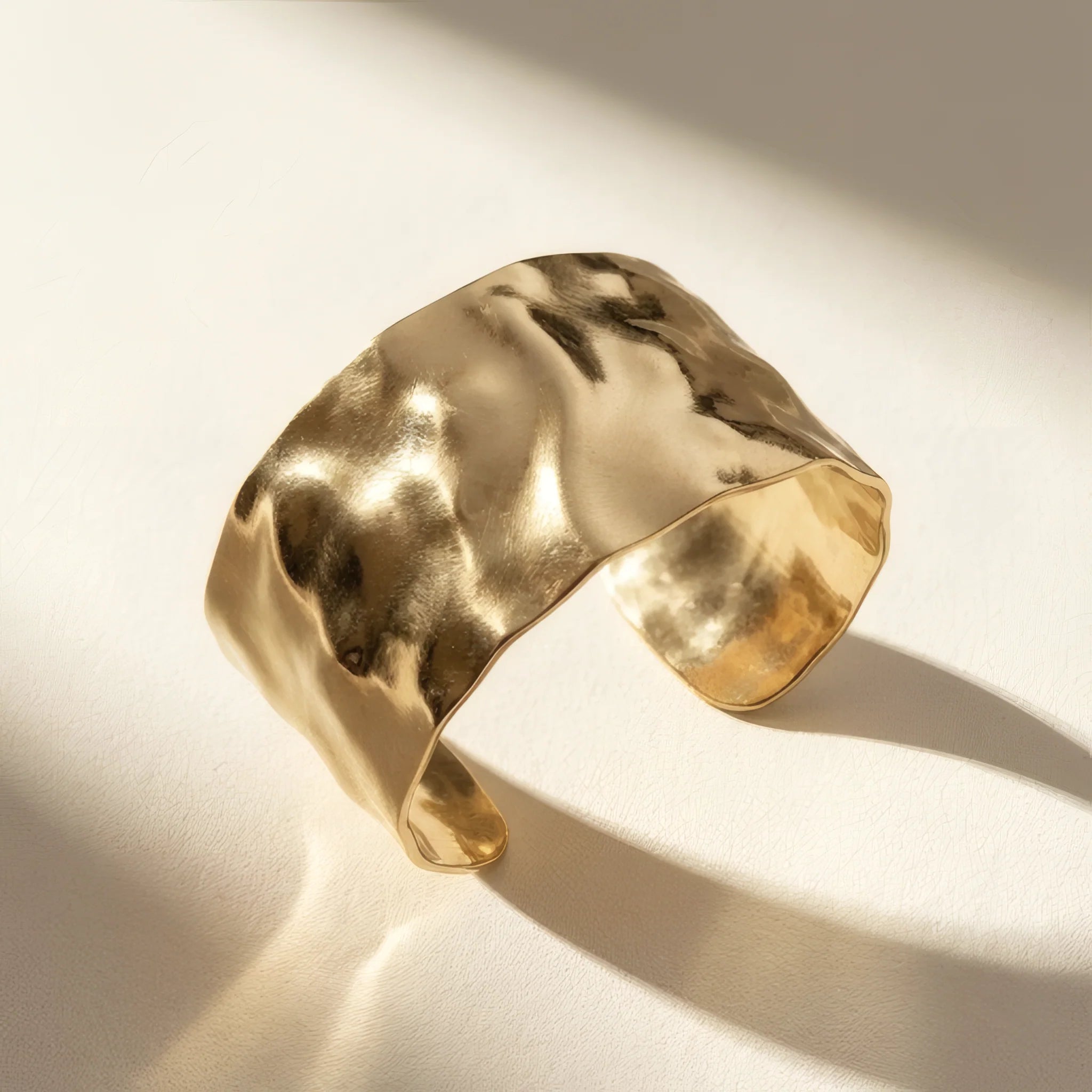 Molten Gold Statement Cuff – 18K Gold Plated