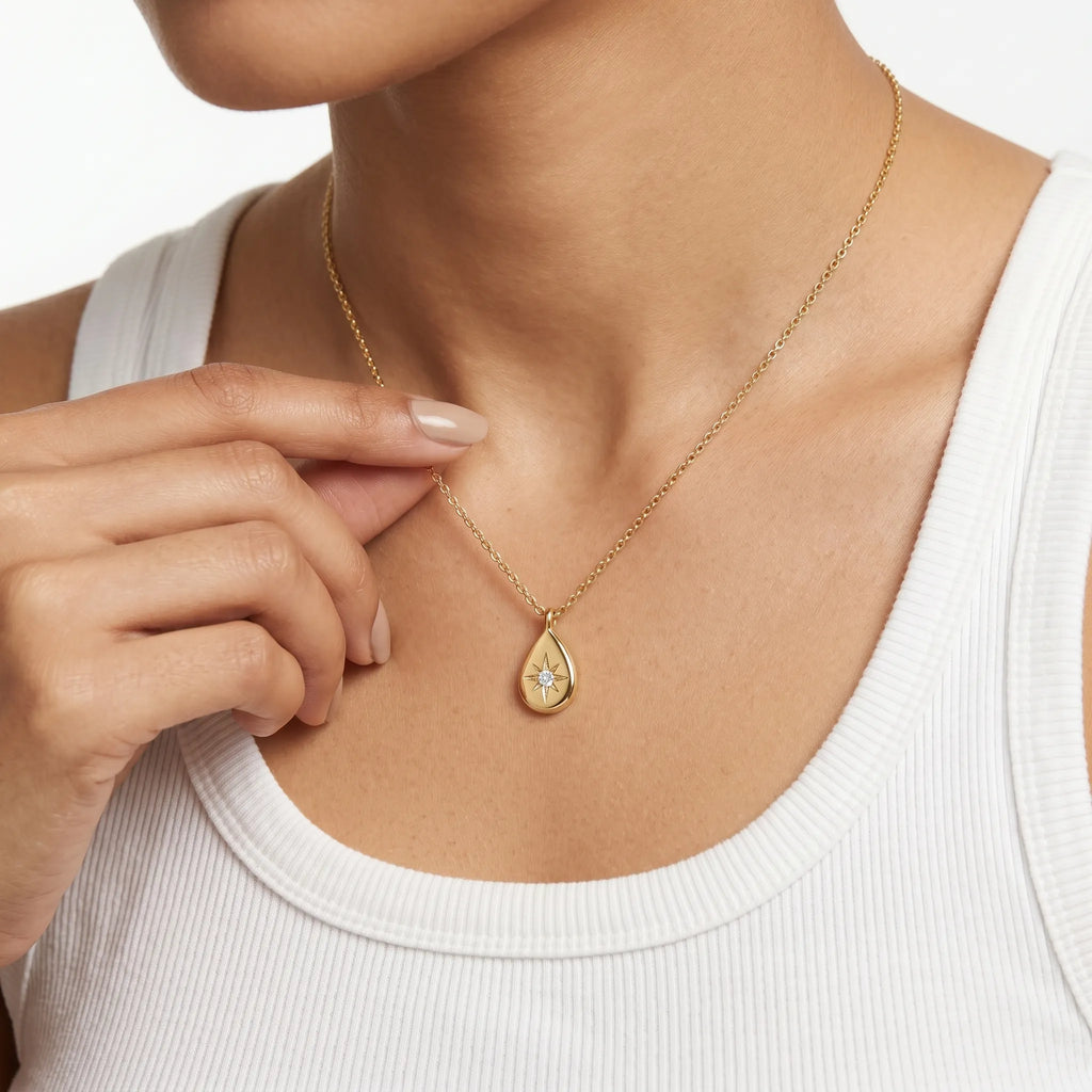 Stellar North Star Necklace – 18K PVD Gold Plated